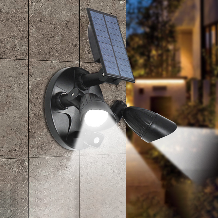 Moderne Enkelhet Sol Vannavstøtende ABS PC Overvåkningskamera Rotérbart Bevegelsessensor LED Vegglampe For Utendørs Patio | Luvikno