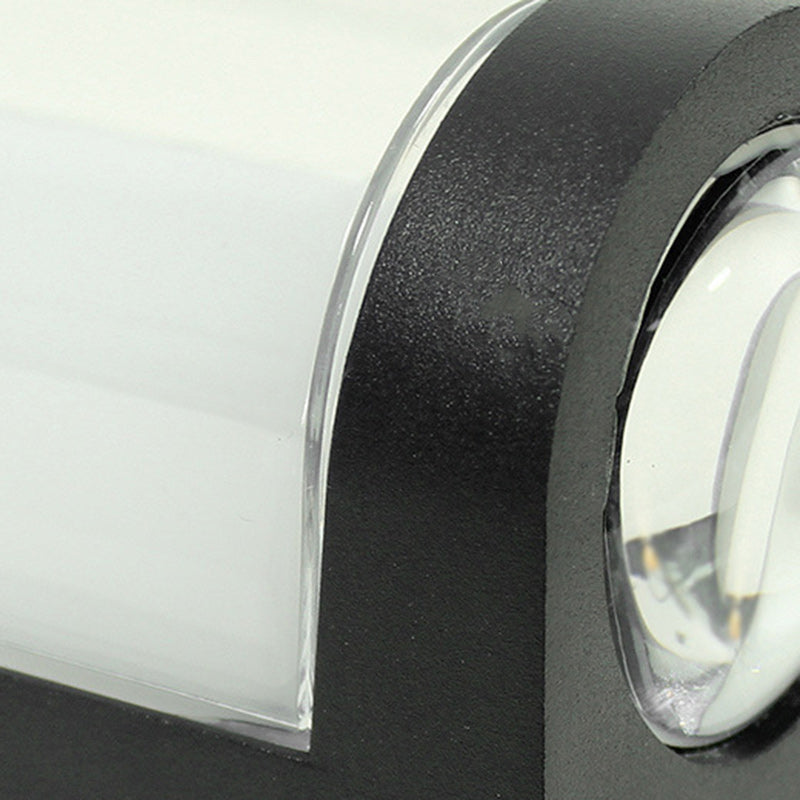 Moderne Enkelhet Vanntett Aluminium PC Sylinder Kuboid LED Vegglampe For Utendørs Patio | Luvikno