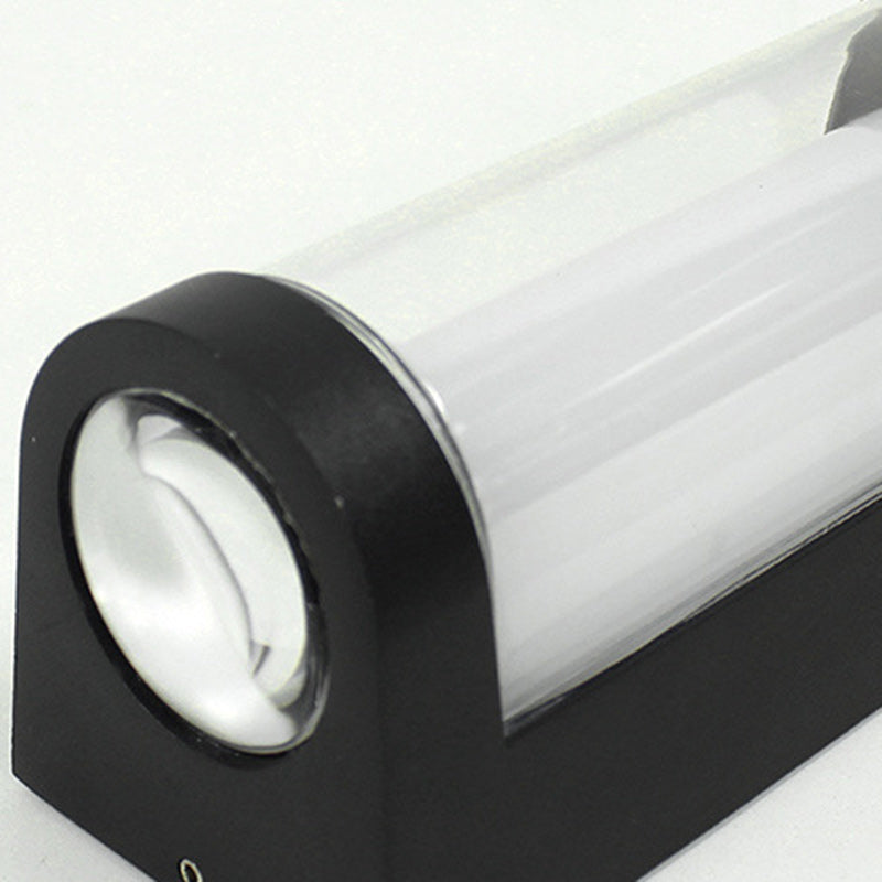 Moderne Enkelhet Vanntett Aluminium PC Sylinder Kuboid LED Vegglampe For Utendørs Patio | Luvikno