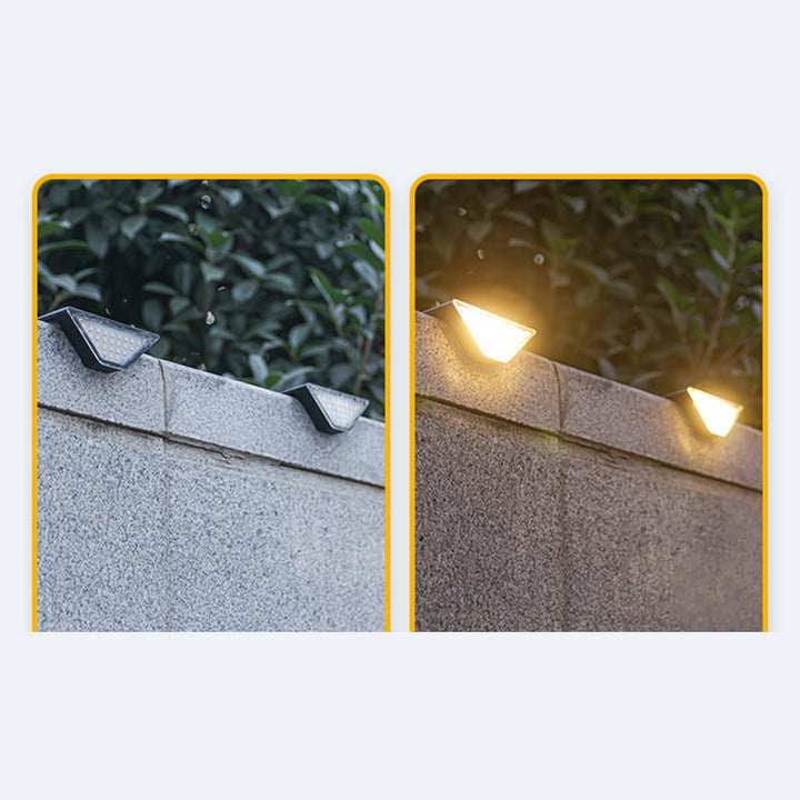 Moderne Enkelhet Sol Vannavstøtende ABS PS Triangel LED Landskapsbelysning Utendørs Lys For Utendørs Terrasse | Luvikno