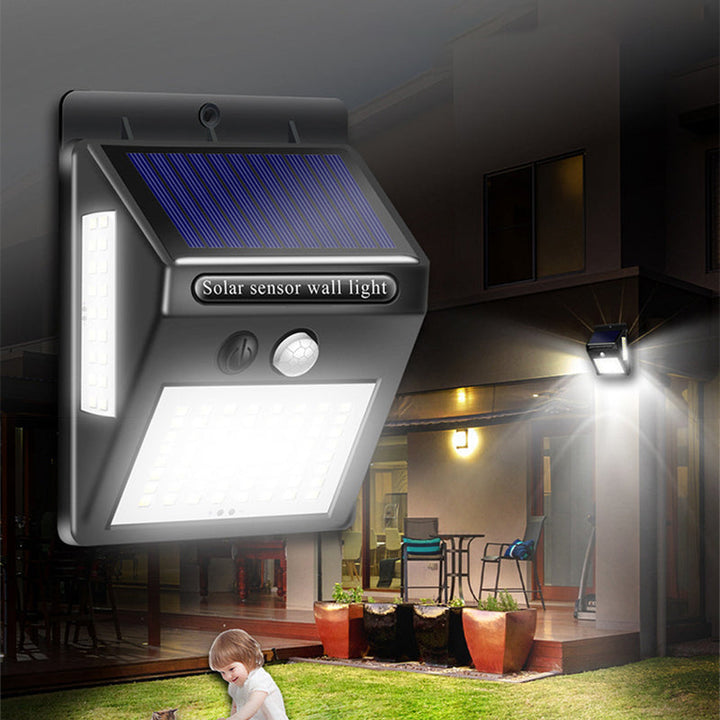 Moderne Enkelhet Solvannavstøtende Bevegelsessensor ABS Rektangulær LED Vegglampe For Utendørs Patio | Luvikno