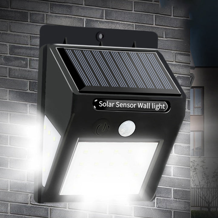 Moderne Enkelhet Solvannavstøtende Bevegelsessensor ABS Rektangulær LED Vegglampe For Utendørs Patio | Luvikno