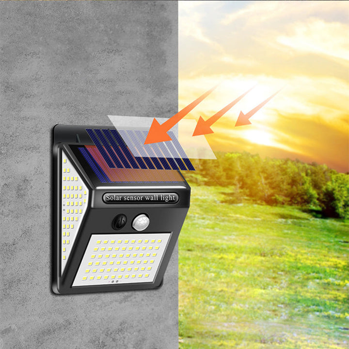 Moderne Enkelhet Solvannavstøtende Bevegelsessensor ABS Rektangulær LED Vegglampe For Utendørs Patio | Luvikno