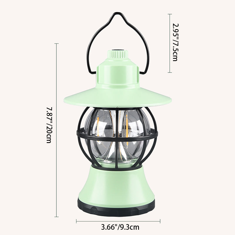 Moderne Retro Vanntett Oppladbar/Batteri ABS PS PP Stål Lantern Henge LED Bordlampe Utendørs Lys For Hage | Luvikno