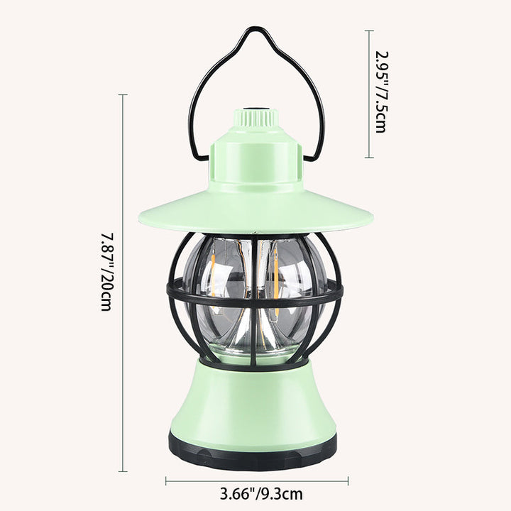 Moderne Retro Vanntett Oppladbar/Batteri ABS PS PP Stål Lantern Henge LED Bordlampe Utendørs Lys For Hage | Luvikno