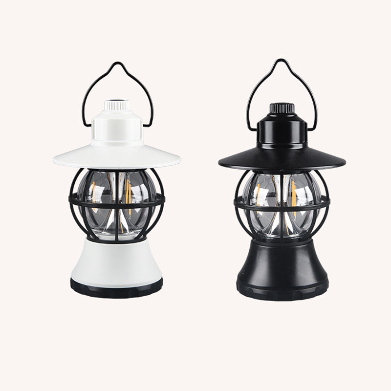 Moderne Retro Vanntett Oppladbar/Batteri ABS PS PP Stål Lantern Henge LED Bordlampe Utendørs Lys For Hage | Luvikno