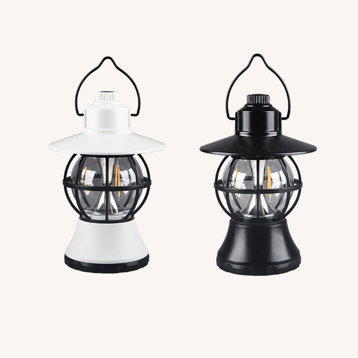 Moderne Retro Vanntett Oppladbar/Batteri ABS PS PP Stål Lantern Henge LED Bordlampe Utendørs Lys For Hage | Luvikno