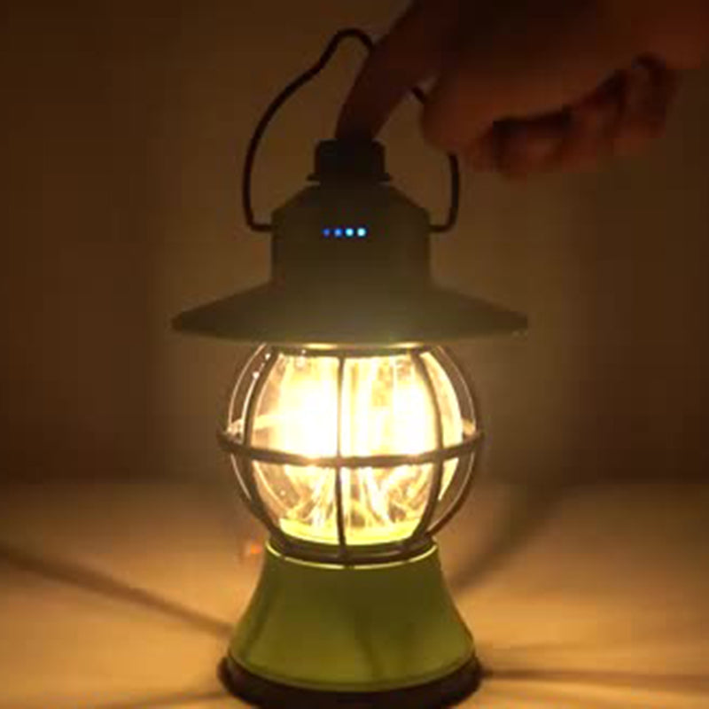 Moderne Retro Vanntett Oppladbar/Batteri ABS PS PP Stål Lantern Henge LED Bordlampe Utendørs Lys For Hage | Luvikno