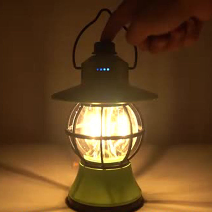 Moderne Retro Vanntett Oppladbar/Batteri ABS PS PP Stål Lantern Henge LED Bordlampe Utendørs Lys For Hage | Luvikno