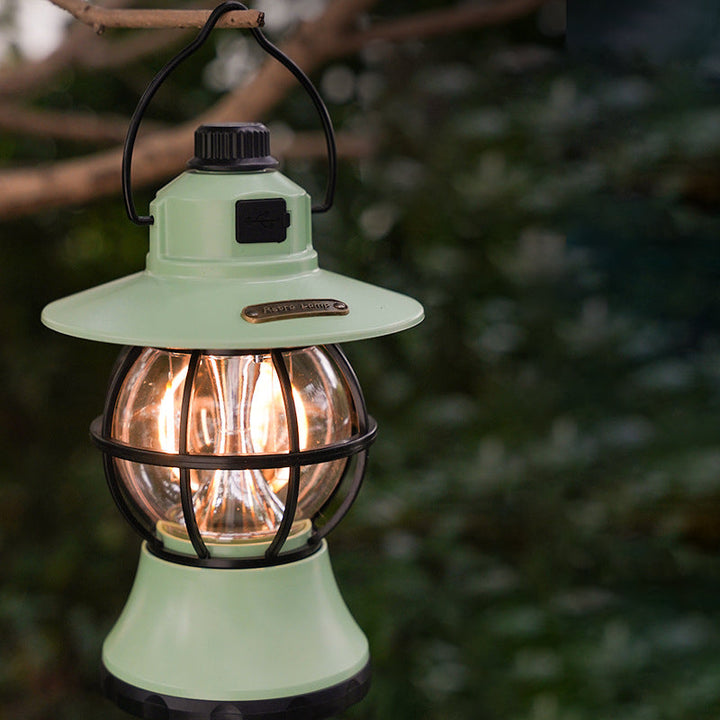 Moderne Retro Vanntett Oppladbar/Batteri ABS PS PP Stål Lantern Henge LED Bordlampe Utendørs Lys For Hage | Luvikno