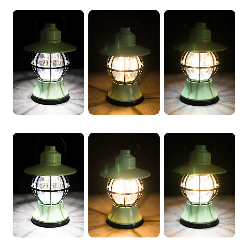 Moderne Retro Vanntett Oppladbar/Batteri ABS PS PP Stål Lantern Henge LED Bordlampe Utendørs Lys For Hage | Luvikno