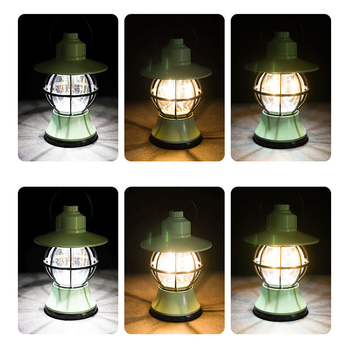 Moderne Retro Vanntett Oppladbar/Batteri ABS PS PP Stål Lantern Henge LED Bordlampe Utendørs Lys For Hage | Luvikno