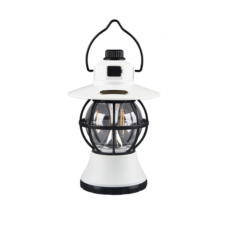 Moderne Retro Vanntett Oppladbar/Batteri ABS PS PP Stål Lantern Henge LED Bordlampe Utendørs Lys For Hage | Luvikno