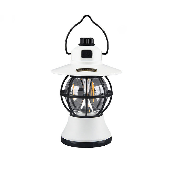 Moderne Retro Vanntett Oppladbar/Batteri ABS PS PP Stål Lantern Henge LED Bordlampe Utendørs Lys For Hage | Luvikno