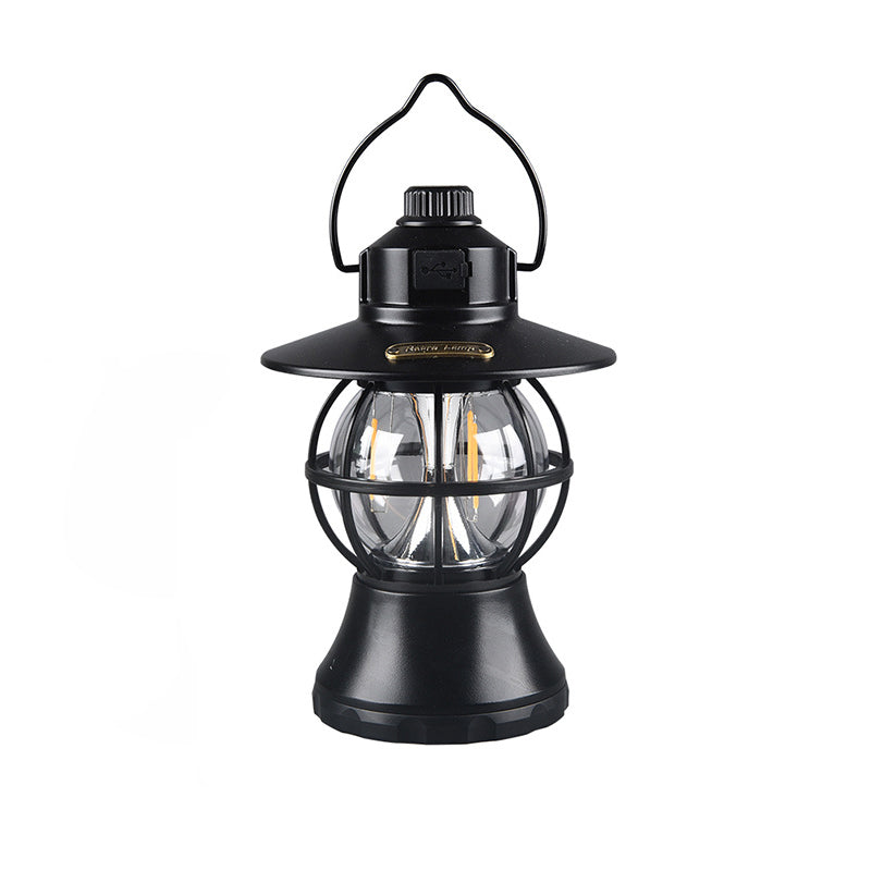 Moderne Retro Vanntett Oppladbar/Batteri ABS PS PP Stål Lantern Henge LED Bordlampe Utendørs Lys For Hage | Luvikno