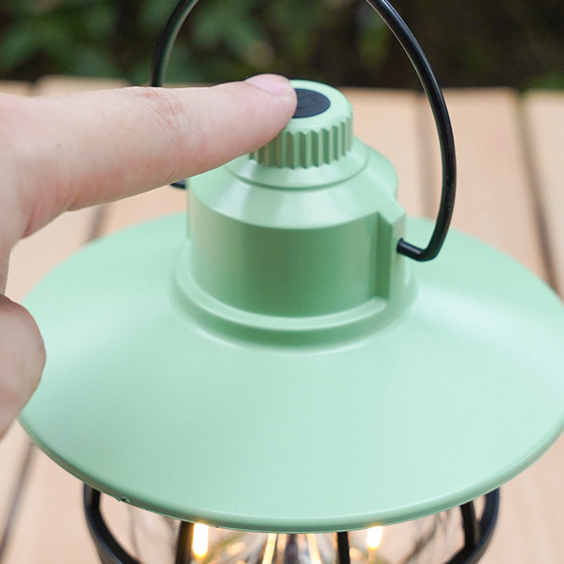 Moderne Retro Vanntett Oppladbar/Batteri ABS PS PP Stål Lantern Henge LED Bordlampe Utendørs Lys For Hage | Luvikno