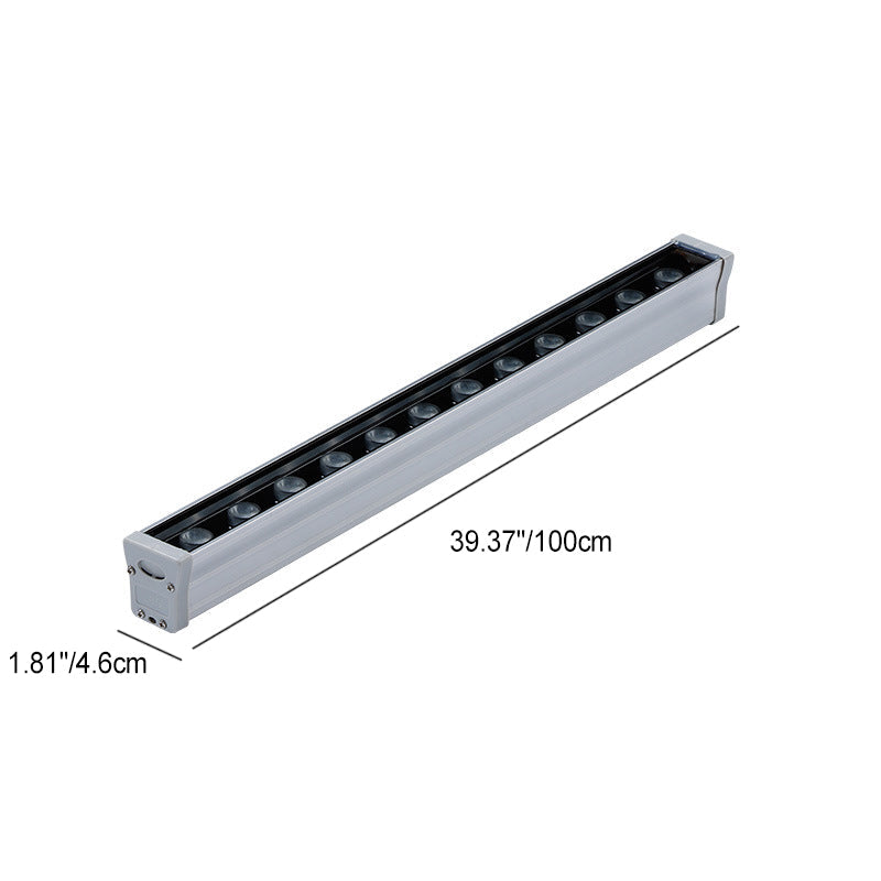 Moderne Enkelhet Vanntett Aluminiumforsterket Glassstripe Rektangulær LED Vegglampe for Utendørs Patio | Luvikno