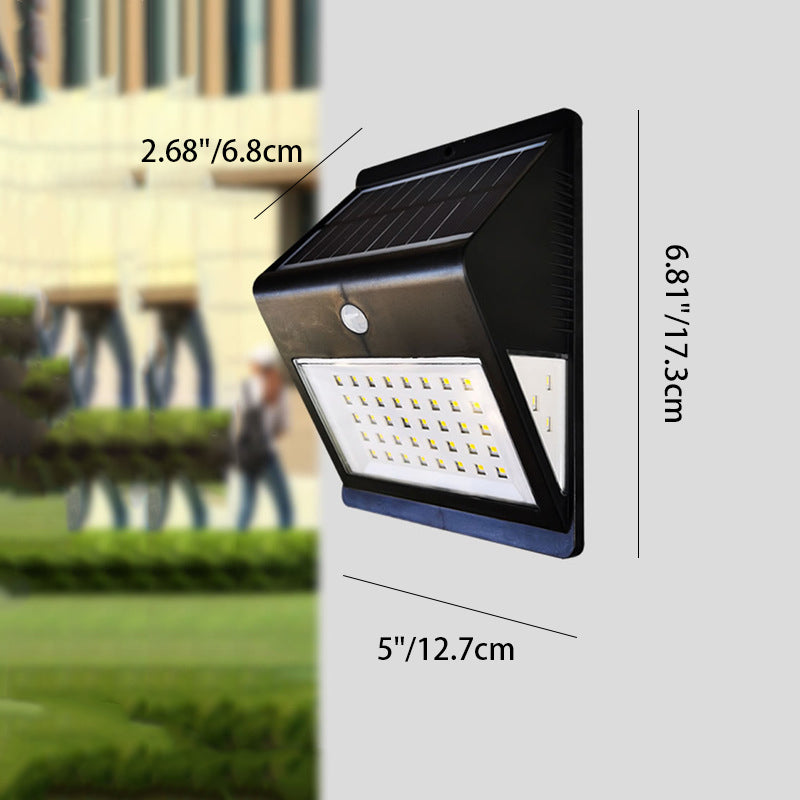 Moderne Enkelhet Sol Vannavstøtende Trekant ABS PC Menneskesensor LED Vegglampe Utendørs Lys For Utendørs Terrasse | Luvikno