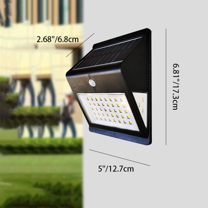 Moderne Enkelhet Sol Vannavstøtende Trekant ABS PC Menneskesensor LED Vegglampe Utendørs Lys For Utendørs Terrasse | Luvikno