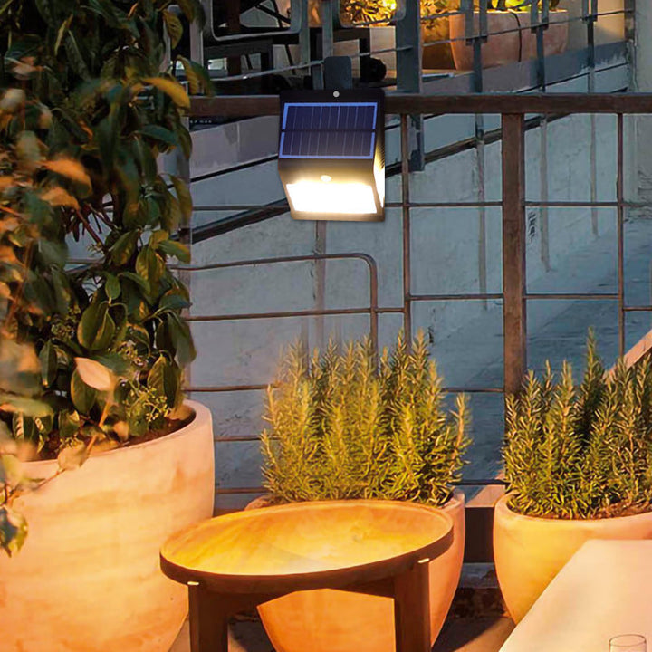 Moderne Enkelhet Sol Vannavstøtende Trekant ABS PC Menneskesensor LED Vegglampe Utendørs Lys For Utendørs Terrasse | Luvikno