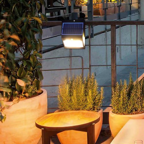 Moderne Enkelhet Sol Vannavstøtende Trekant ABS PC Menneskesensor LED Vegglampe Utendørs Lys For Utendørs Terrasse | Luvikno