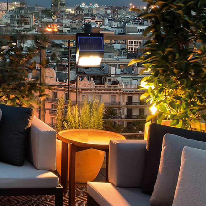 Moderne Enkelhet Sol Vannavstøtende Trekant ABS PC Menneskesensor LED Vegglampe Utendørs Lys For Utendørs Terrasse | Luvikno