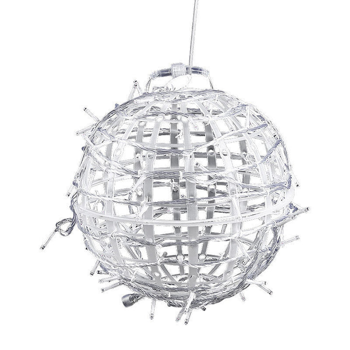 Moderne Art Deco Solvannavstøtende Veving Ball Hengende PVC Plast LED Utendørs Lys Landskapsbelysning For Hage | Luvikno