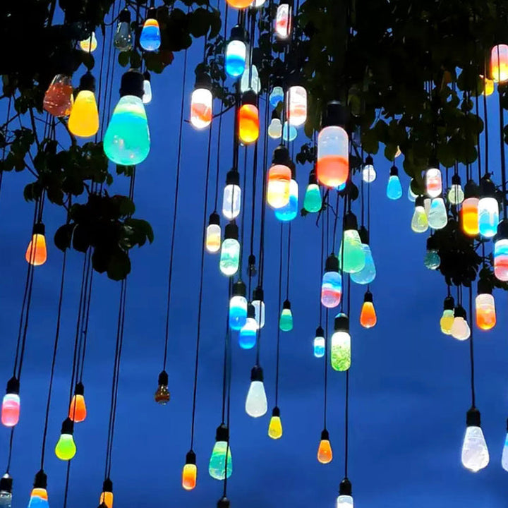 Moderne Art Deco Vanntett Harpiks Dråpe Ball LED Utendørs Lys Landskapsbelysning For Hage | Luvikno
