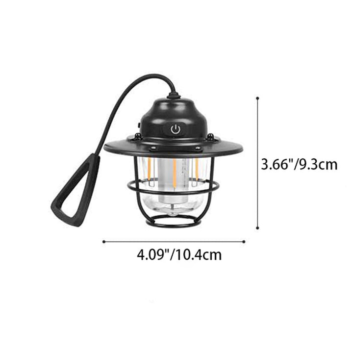 Moderne Retro Oppladbar Vanntett Jern Silika ABS PC Strobile LED Utendørs Lys For Hage | Luvikno
