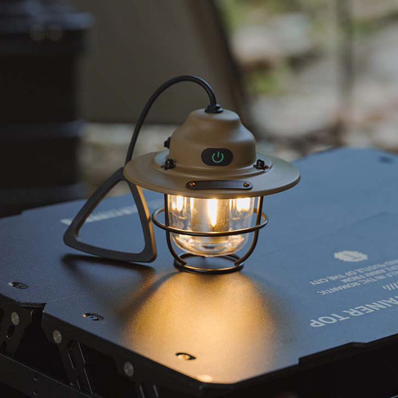 Moderne Retro Oppladbar Vanntett Jern Silika ABS PC Strobile LED Utendørs Lys For Hage | Luvikno