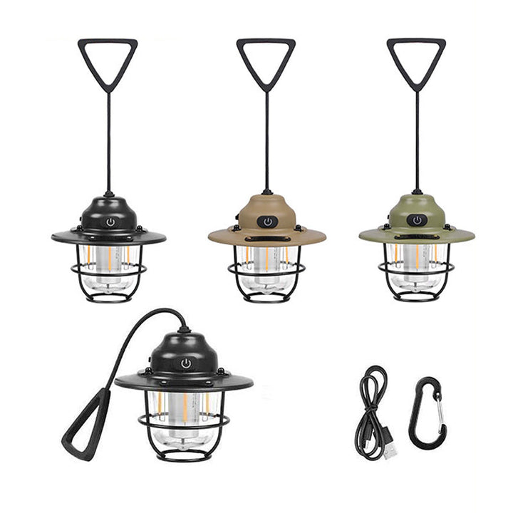 Moderne Retro Oppladbar Vanntett Jern Silika ABS PC Strobile LED Utendørs Lys For Hage | Luvikno