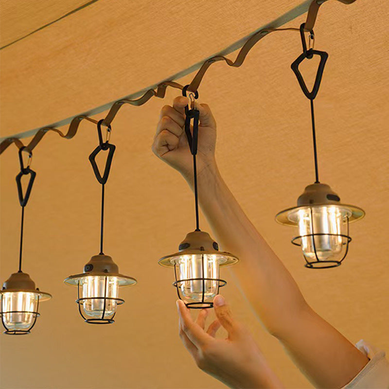 Moderne Retro Oppladbar Vanntett Jern Silika ABS PC Strobile LED Utendørs Lys For Hage | Luvikno