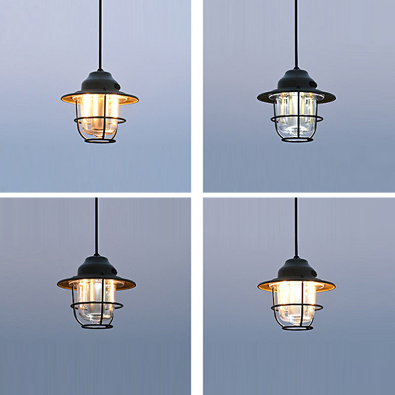 Moderne Retro Oppladbar Vanntett Jern Silika ABS PC Strobile LED Utendørs Lys For Hage | Luvikno