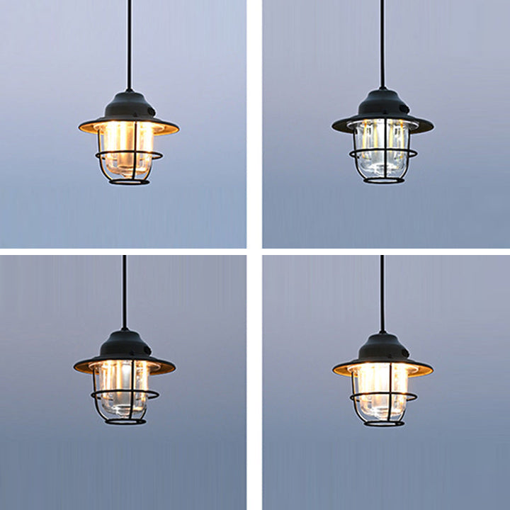 Moderne Retro Oppladbar Vanntett Jern Silika ABS PC Strobile LED Utendørs Lys For Hage | Luvikno