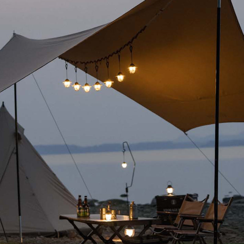 Moderne Retro Oppladbar Vanntett Jern Silika ABS PC Strobile LED Utendørs Lys For Hage | Luvikno