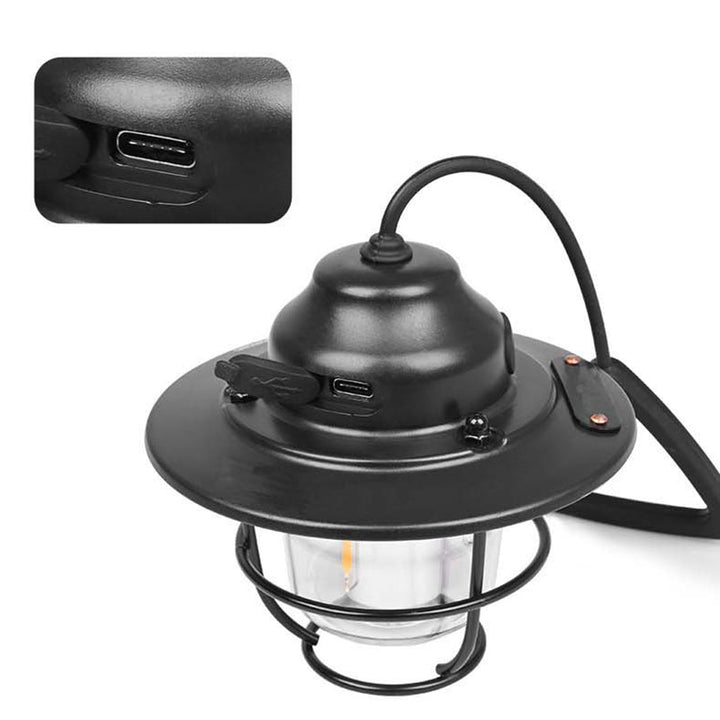 Moderne Retro Oppladbar Vanntett Jern Silika ABS PC Strobile LED Utendørs Lys For Hage | Luvikno