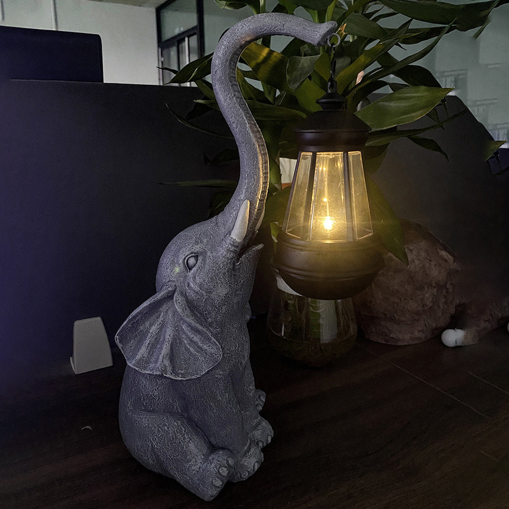 Samtidig Kreativ Solvannbestandig Harresin Elefant LED Utendørslys Landskapsbelysning For Hage | Luvikno