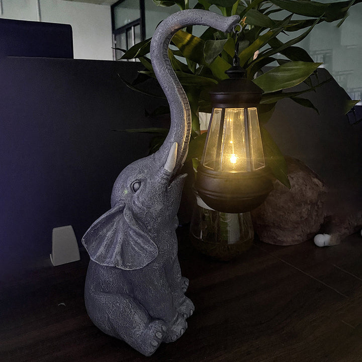 Samtidig Kreativ Solvannbestandig Harresin Elefant LED Utendørslys Landskapsbelysning For Hage | Luvikno
