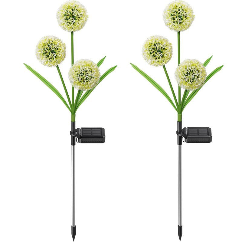Moderne Art Deco Sol Vannavstøtende Rustfritt Stål ABS Kobbertråd Dandelion Plante Ball Bakke Plugg LED Utendørs Lys Landskapsbelysning For Hage | Luvikno