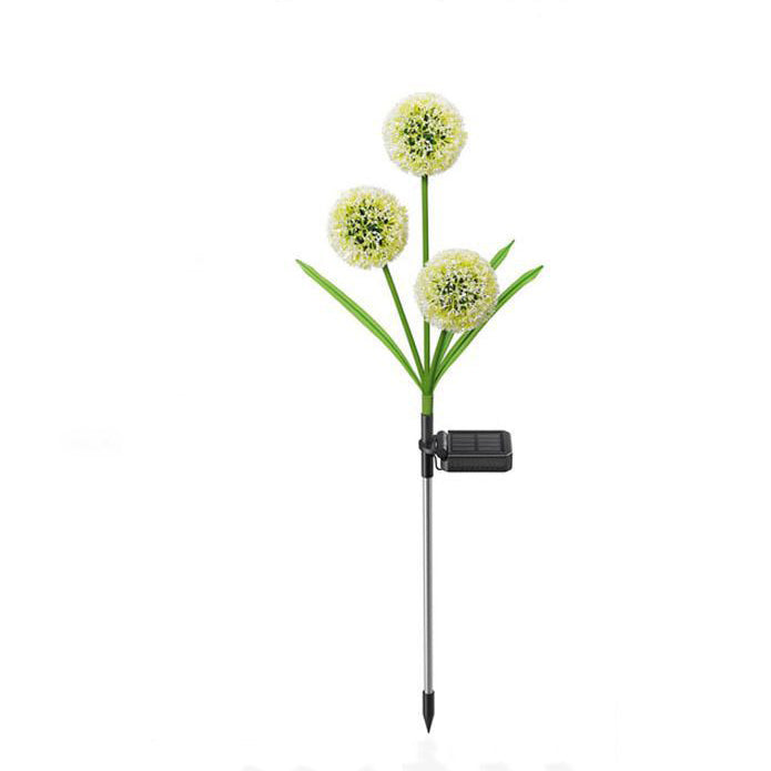 Moderne Art Deco Sol Vannavstøtende Rustfritt Stål ABS Kobbertråd Dandelion Plante Ball Bakke Plugg LED Utendørs Lys Landskapsbelysning For Hage | Luvikno