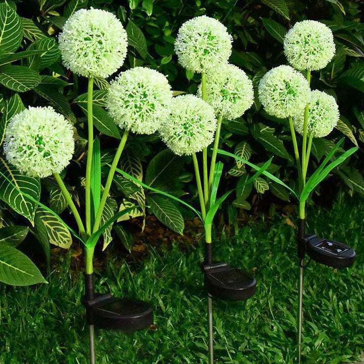 Moderne Art Deco Sol Vannavstøtende Rustfritt Stål ABS Kobbertråd Dandelion Plante Ball Bakke Plugg LED Utendørs Lys Landskapsbelysning For Hage | Luvikno