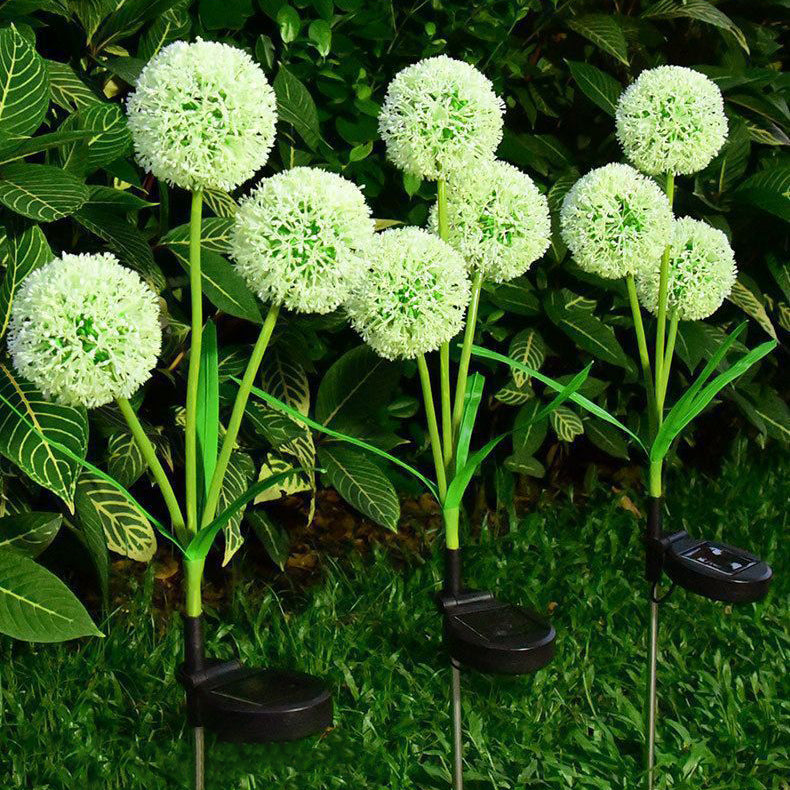 Moderne Art Deco Sol Vannavstøtende Rustfritt Stål ABS Kobbertråd Dandelion Plante Ball Bakke Plugg LED Utendørs Lys Landskapsbelysning For Hage | Luvikno
