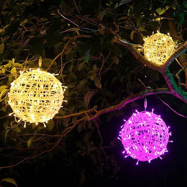 Moderne Art Deco Vanntett PVC Hengeball Dekorasjon LED Utendørs Pendellampe Utendørs Lys For Hage | Luvikno