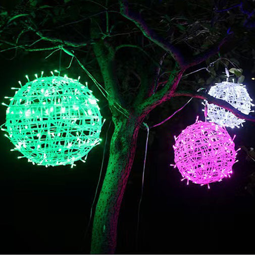 Moderne Art Deco Vanntett PVC Hengeball Dekorasjon LED Utendørs Pendellampe Utendørs Lys For Hage | Luvikno