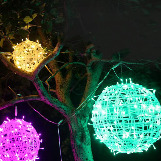 Moderne Art Deco Vanntett PVC Hengeball Dekorasjon LED Utendørs Pendellampe Utendørs Lys For Hage | Luvikno