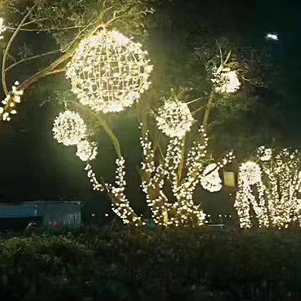 Moderne Art Deco Vanntett PVC Hengeball Dekorasjon LED Utendørs Pendellampe Utendørs Lys For Hage | Luvikno