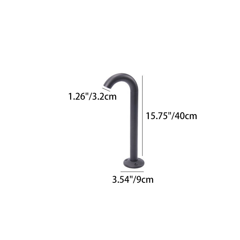 Moderne Industrielle Vanntette Aluminium Forsterket Glass Bøyde Rør LED Utendørs Lys Landskapsbelysning For Hage | Luvikno