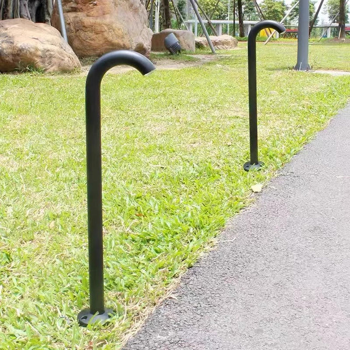 Moderne Industrielle Vanntette Aluminium Forsterket Glass Bøyde Rør LED Utendørs Lys Landskapsbelysning For Hage | Luvikno