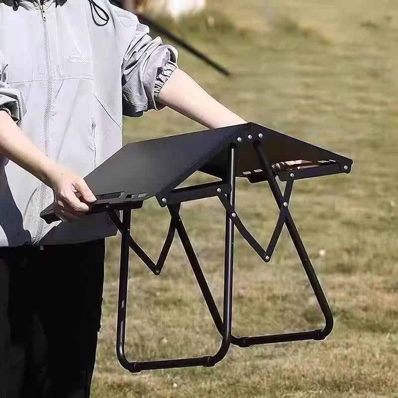 Moderne Minimalistisk Rektangulær Karbonstål Sammenleggbar Fellebord For Utendørs | Luvikno