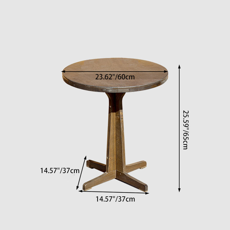 Moderne Retro Massivtre Plywood & Jern Rund Firkantet Kaffebord Og Stolsett For Balkong & Stue | Luvikno